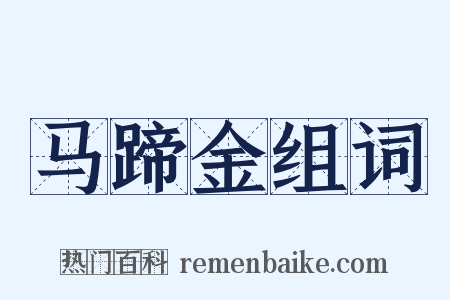 马蹄金组词是什么意思的图片
